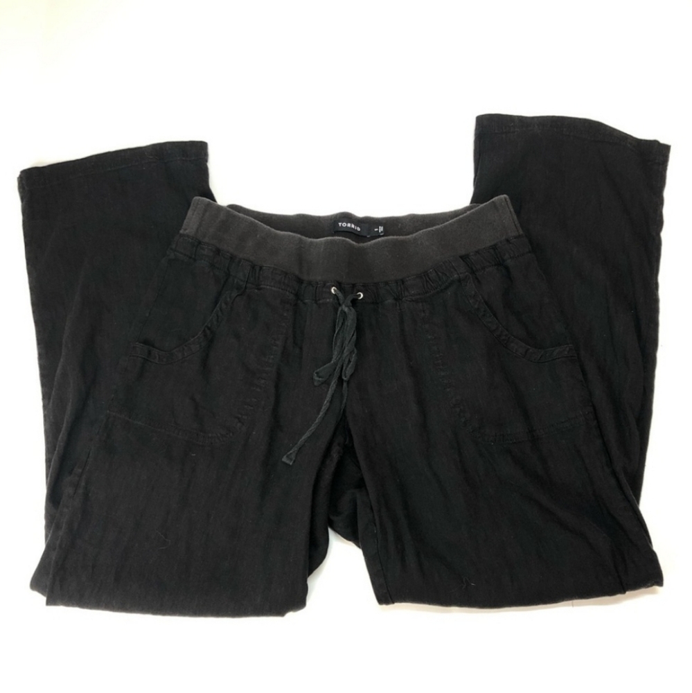 3/$30 Torrid Linen Wide Leg Pant Drawstring